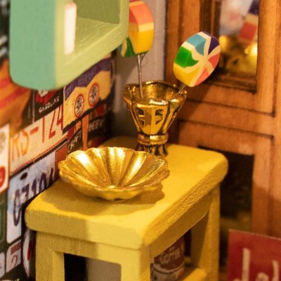 RoboTime Puzle 3D de madera Miniatura de casa Tienda de frutas