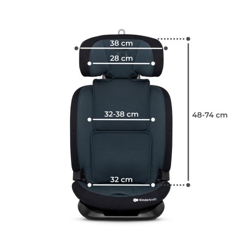 KINDERKRAFT Autositz Oneto3 i-Size 76-150 cm + Isofix Graphitschwarz