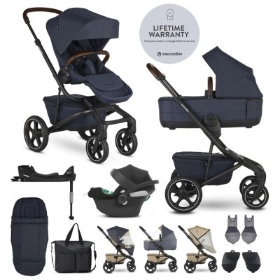 EASYWALKER SET Kinderwagen 4-in-1 Jimmey Indigo Blue XXL RWS + CYBEX Aton B2 i-Size