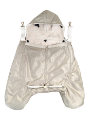 Monkey Mum® Isoleringspåse nylon med päls till bärsele eller barnvagn Carrie - 2:a kvalitet - Beige - Liten