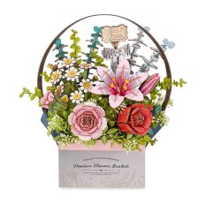 RoboTime 3D Wooden Puzzle Flower Basket