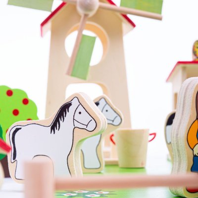 Bigjigs Toys Großer Bauernhof aus Holz