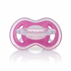 NUBY Silicone teether in the shape of a pacifier - pink 0 m+