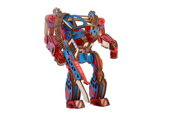 Woodcraft Puzzle 3D de Madeira Powersuit colorido