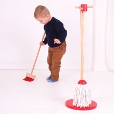 Bigjigs Toys Reinigungsspielset rot