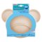 CANPOL BABIES Piatto diviso in silicone con ventosa Orsetto crema