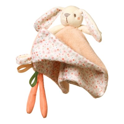 BABYONO Leżaczek i kocyk 2 w 1 Baby Bunny 0m+