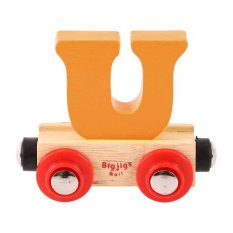 Bigjigs Rail Waggon für Holzeisenbahn - Buchstabe U