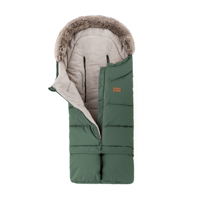 PETITE&MARS Set zimní fusak Arctic 4v1 + rukavice na kočárek Furry Veritable Khaki