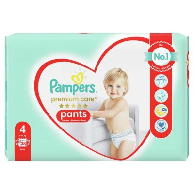 PAMPERS Premium Care Majtki jednorazowe pieluszki 4 (9-15 kg) 38 szt