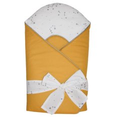 ECO-friendly cotton wrap with a print and coconut lining Mustard Yellow