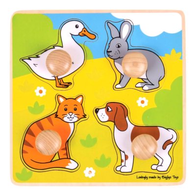 Bigjigs Toys Puzzle drewniane zwierzęta domowe