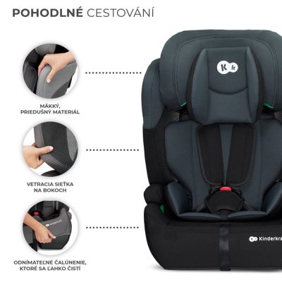 KINDERKRAFT Autostoel Comfort up i-size black (76-150 cm) - Retourgoederen