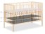 KLUPS Wooden cot with removable partitions Frank Natural 120x60 cm