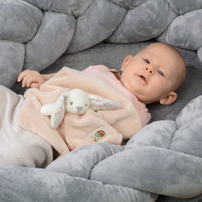 BABYONO Leżaczek i kocyk 2 w 1 Baby Bunny 0m+