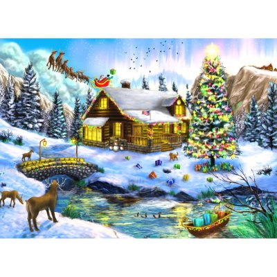 Brain Tree Puzzle Weihnachtsszene 1000 Teile
