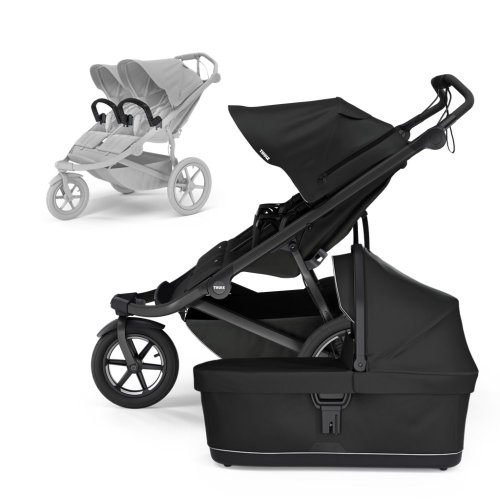 THULE Carrinho de passeio para irmãos Urban Glide Double Preto/Preto conjunto M