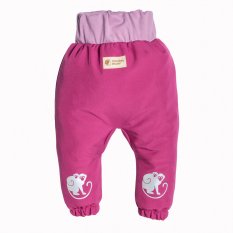 Detské softshellové nohavice s membránou Monkey Mum® - Šťavnatá malina