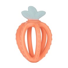 CANPOL BABIES Dințitor senzorial din silicon 3D Strawberry orange