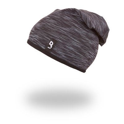 Berretto foderato slouchy Outlast® - mélange nero/nero