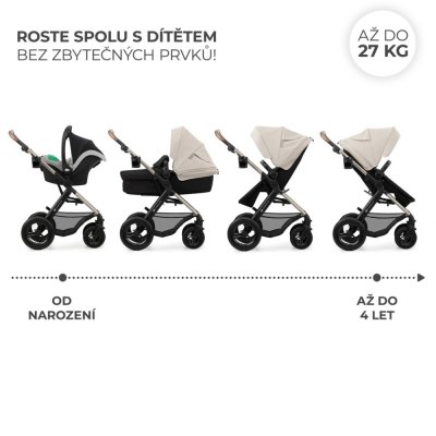KINDERKRAFT Kombikinderwagen Moov 2 Air 3in1 Moonlight Grey