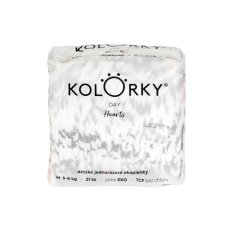 KOLORKY DAY Pieluszki jednorazowe eko serduszka M (5-8 kg) 21 szt