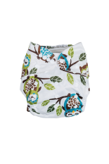 Fralda de bambu crescente- Corujas sábias