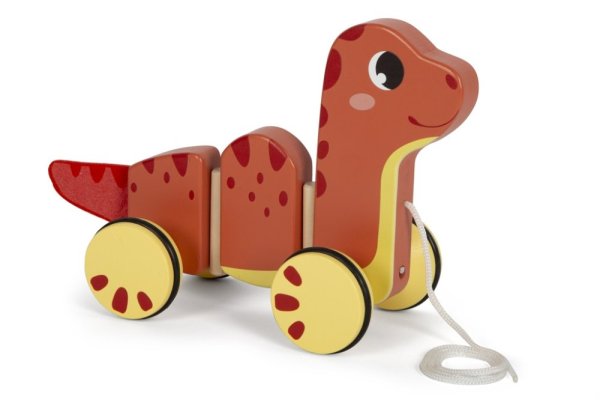 small foot Drewniana zabawka do ciągnięcia Dino