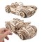 Ugears Puzle de madera mecánico 3D Coche de carreras a la deriva Cobra