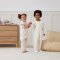 ERGOPOUCH Kombinezon do spania z bawełny organicznej Onesie Oatmeal Marle 6-12 m, 2,5 tog