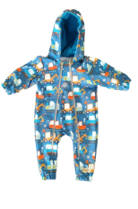 Monkey Mum® Softshell coverall with membrane - Playful construction site - size 62/68, 74/80