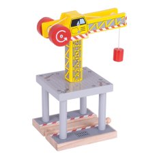 Bigjigs Rail Großer Kran gelb