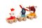 Lilliputiens - set 3 dřevěných autíček - Farma