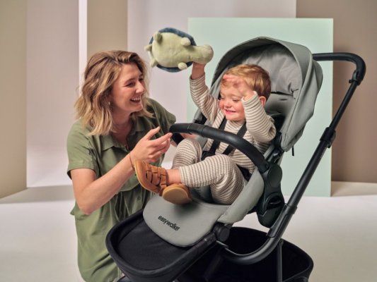 EASYWALKER SET Kinderwagen 4in1 Harvey⁵ Pebble Grey LITE RWS + CYBEX Aton B2 i-Size + Basis