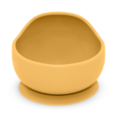 PETITE&MARS Silicone bowl with suction cup TAKE&MATCH Intense Ocher 6m+