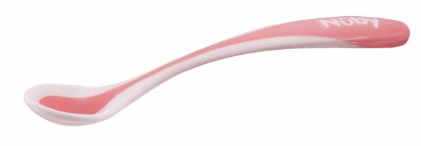NUBY Fütterlöffel Thermo 2 Stk, 3m+, rot