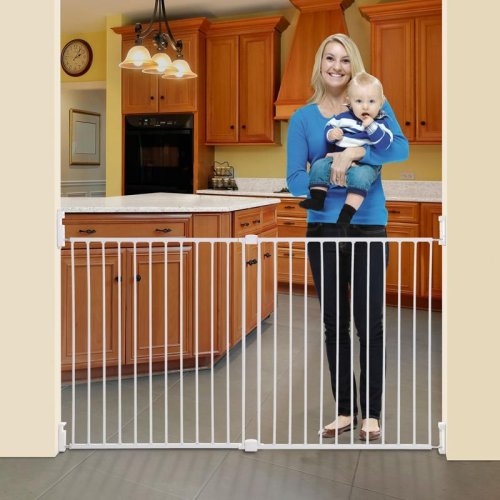 DREAMBABY Safety barrier Broadway 2-panel extra wide 76-134.5 cm white
