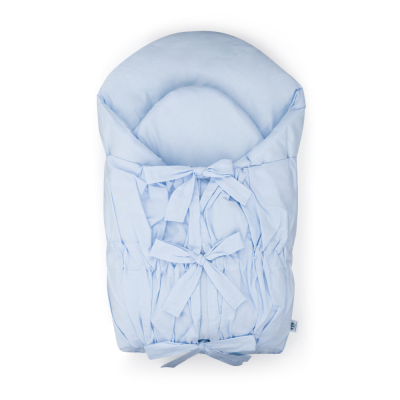 PETITE&MARS Zavinovačka šněrovací Nurse s pevnou kokosovou vložkou Baby Blue 75x75 cm