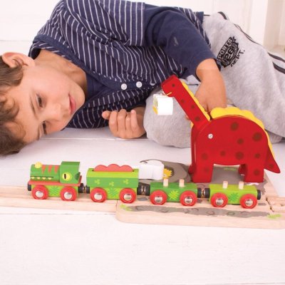Bigjigs Rail Grúa de Dinosaurio