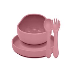 PETITE&MARS TAKE&MATCH juego de comedor silicona 3 piezas Rosa Viejo 6m+