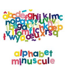 Vilac Magnetisches Alphabet aus Holz Kleinbuchstaben 80 Stk.