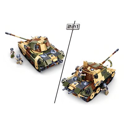 Sluban Army N38-B0859 Tanque Medio Camuflado 2 en 1