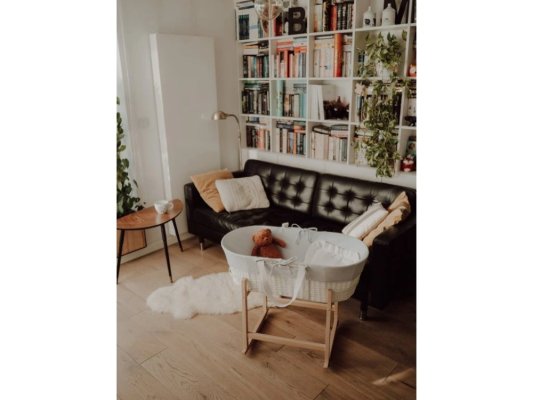 AHOJBABY Kosz Mojżesza dla niemowląt Paper Dream white + materac Airdream