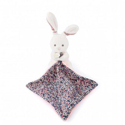 Doudou Conjunto de presente - coelhinho de pelúcia e manta