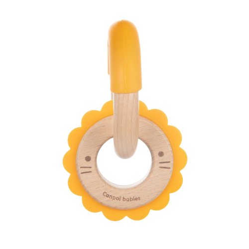 CANPOL BABIES Wooden/silicone teether Lion