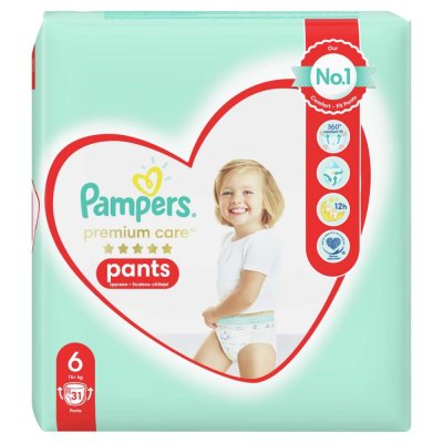 PAMPERS Premium Care Pants Einwegwindelhöschen 6 (16 kg+) 31 Stk