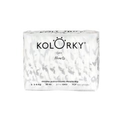 KOLORKY DAY Luiers wegwerp eco, hart S (3-6 kg) 25 st