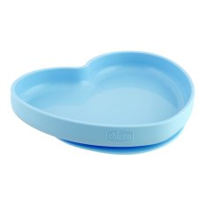 CHICCO Tanjur silikonsko srce, plavo-zeleni 9m+