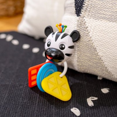 BABY EINSTEIN Mordedor com chocalho zebra Zen™ Shake-a-Shape sem BPA 0m+