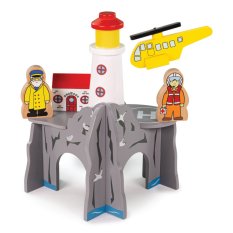 Bigjigs Rail Tunnel avec phare et héliport
